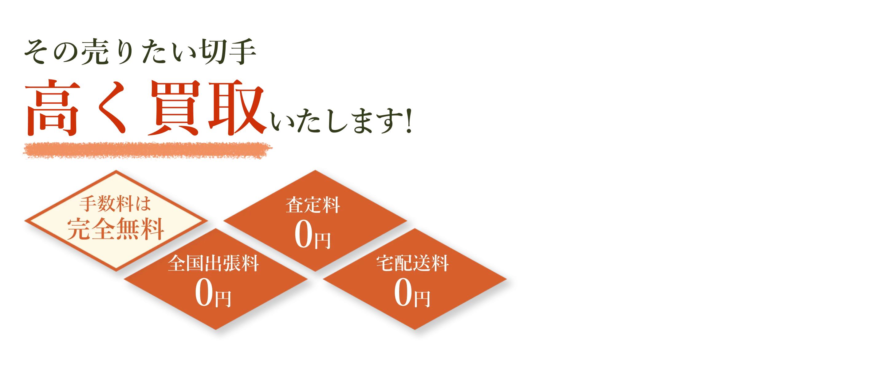 その売りたい切手高く買取いたします