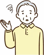困っている男性のイラスト