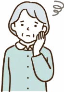 困っている女性のイラスト