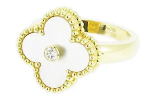 ダイヤモンド ヴァンクリーフ＆アーペル アルハンブラ リング