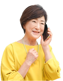 電話をかける女性